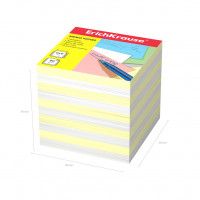 Бумага для заметок ErichKrause®, 90x90x90 мм, 2 цвета: белый, желтый