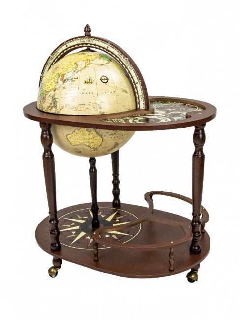 Глобус-бар со столиком напольный "Ясон", диаметр сферы 40 см