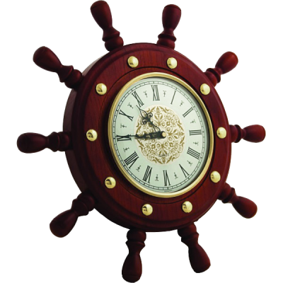 Часы в форме штурвала
