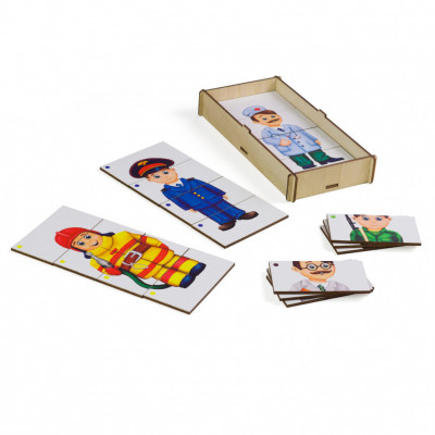 Деревянный игровой набор Составные картинки. Профессии-2