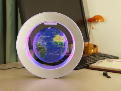 Глобус левитирующий на подставке, синий EV-R-6-BLU