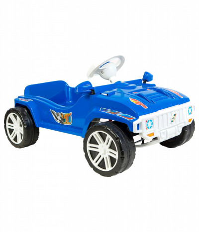 Машина педальная синяя