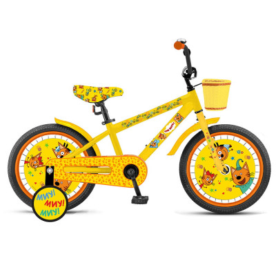 Детский велосипед хардтейл 12" Три Кота желтый ВН12172