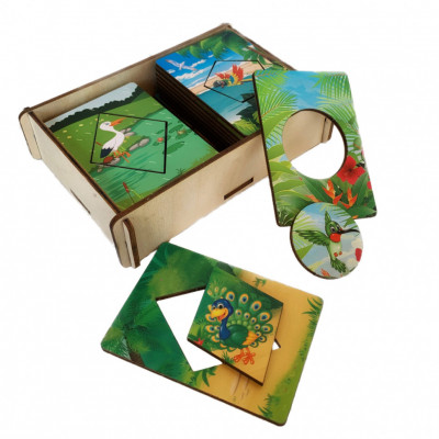 Обучающая игрушка досочки сегена Птицы