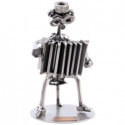 Фигурка из металла Аккордионист, высота 15 см (A)