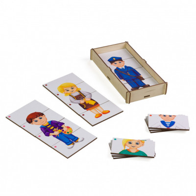 Деревянный игровой набор Составные картинки. Профессии-3