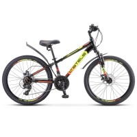 Горный велосипед Stels Navigator 24" 400 MD F010 черный/салатовый/красный (LU092747)