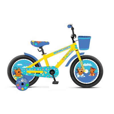 Детский велосипед хардтейл 12" Три Кота желтый/синий ВНМ12212