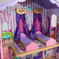 Деревянный кукольный домик "Особняк мечты", с мебелью 13 предметов в наборе, для кукол 30 см