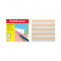 Бумага для заметок ErichKrause®, 90x90x90 мм, 2 цвета: белый, персиковый