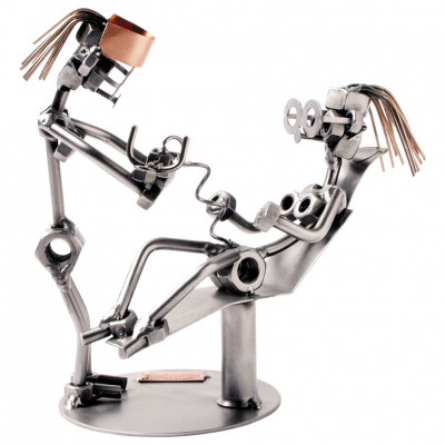 Фигурка из металла Акушерка, высота 23см