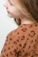 Платье для девочки Диана NÖLEBIRD,  цвет леопард на коричневом