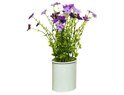 Искусственные полевые цветы "Летнее очарование" в белом горшке
