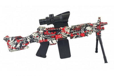 Пулемет M249 Mini стреляющий орбизами FK972-Red