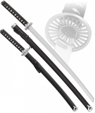 Набор самурайских мечей, 2 штуки. Ножны черные, длина 102 см и 78 см