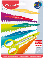 Ножницы для детского творчества CREACUT c 5 сменными лезвиями для фигурной резки, в блистере