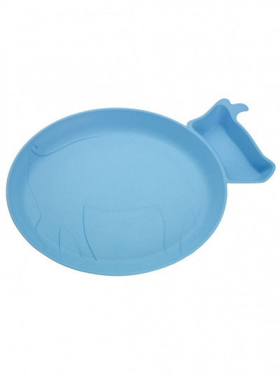 Детская тарелка для кормления dipPLATEs голубой поросенок