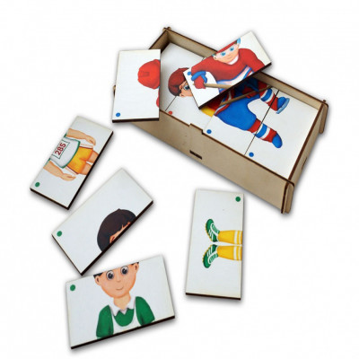 Деревянный игровой набор Составные картинки. Спорт-2