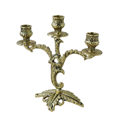 Канделябр Флор 3-х рожковый, золото