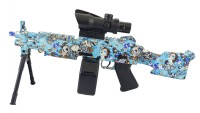 Пулемет игрушка M249 Mini стреляющий орбизами FK972-голубой