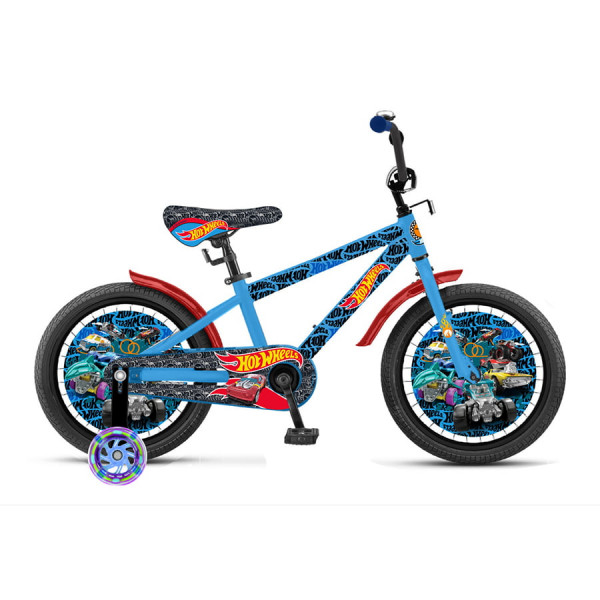 Детский велосипед хардтейл 14" Hot Wheels синий/красный ВНМ14225