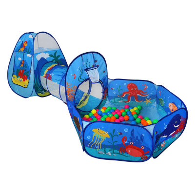 Игр.комплекс, в комплекте: палатка, туннель, манеж, шарики пластмассовые 100ш...