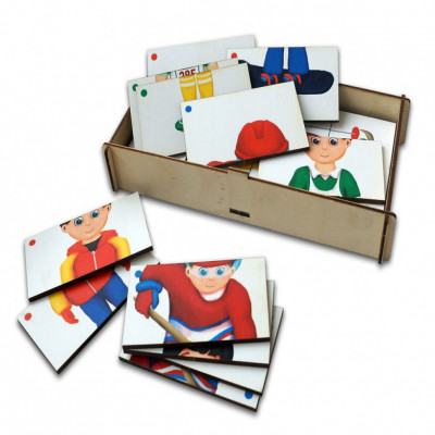 Деревянный игровой набор Составные картинки. Спорт-3