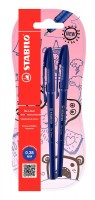 Шариковая ручка Stabilo Re-Liner 868, синие чернила, 2 шт в блистере