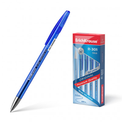 Ручка гелевая ErichKrause® R-301 Original Gel Stick 0.5, цвет чернил синий (в...