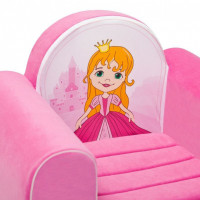 Бескаркасное (мягкое) детское кресло "Принцесса", цв. Розовый