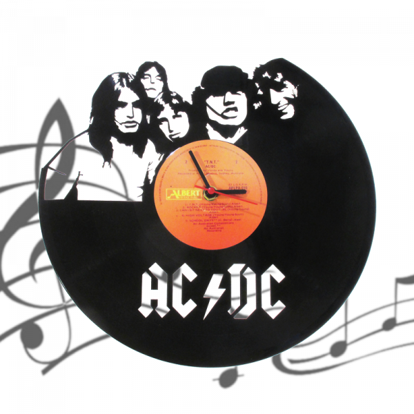 Часы  виниловая грампластинка  "AC/DC"