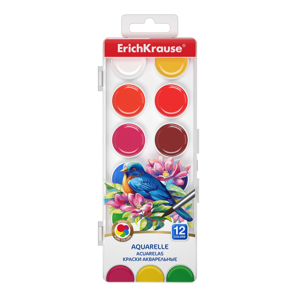 Краски акварельные ErichKrause® 12 цветов