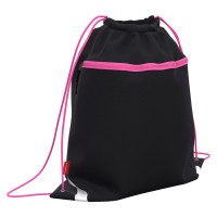 Мешок для обуви ErichKrause® с карманом на молнии 500х410мм Black&Pink