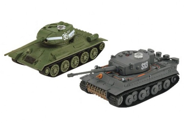  Радиоуправляемый танковый бой VSTank Russia Т34-85 vs German Tiger I масштаб 1:72 ИК-управление VS A03102354