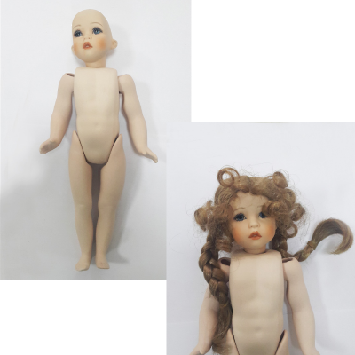 Набор для моделирования: корпус куклы фарфоровой и парик