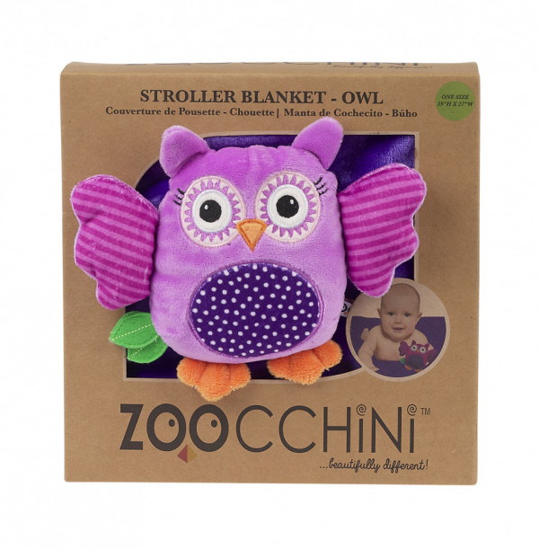 Одеяло с игрушкой Zoocchini Сова фиолетовое