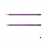 Чернографитный трехгранный карандаш с ластиком ErichKrause® Metallic HB (в коробке 12 шт.)