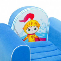 Бескаркасное (мягкое) детское кресло "Рыцарь", цв. Голубой