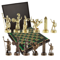 Шахматы подарочные "Троянская война", размер 36x36x3, фигурки по 6.5 см