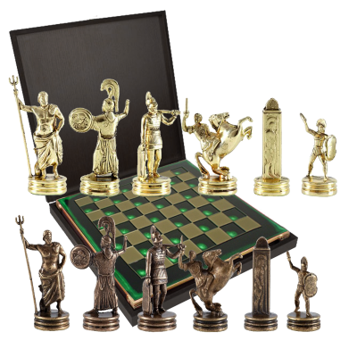 Шахматы подарочные "Троянская война", размер 36x36x3, фигурки по 6....