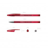 Ручка гелевая ErichKrause® R-301 Original Gel Stick 0.5, цвет чернил красный (в коробке по 12 шт.)