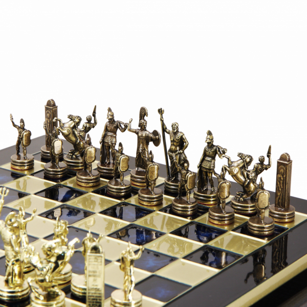 Шахматный набор Троянская война, латунь, высота фигурок 6.5 см