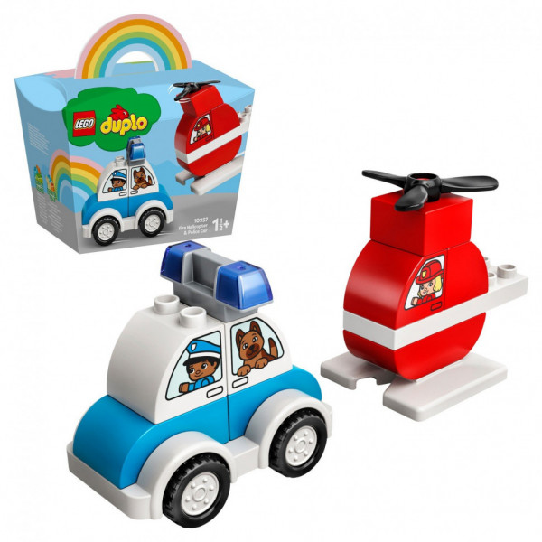 Детский конструктор Lego Duplo "Пожарный вертолет и полицейский автомобиль"