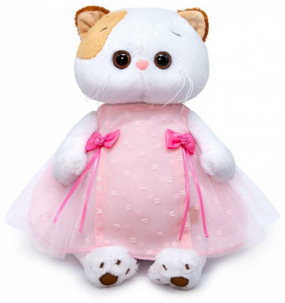 Мягкая игрушка Кошечка Ли-Ли в розовом платье, высота 24 см