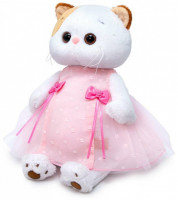 Мягкая игрушка Кошечка Ли-Ли в розовом платье, высота 24 см