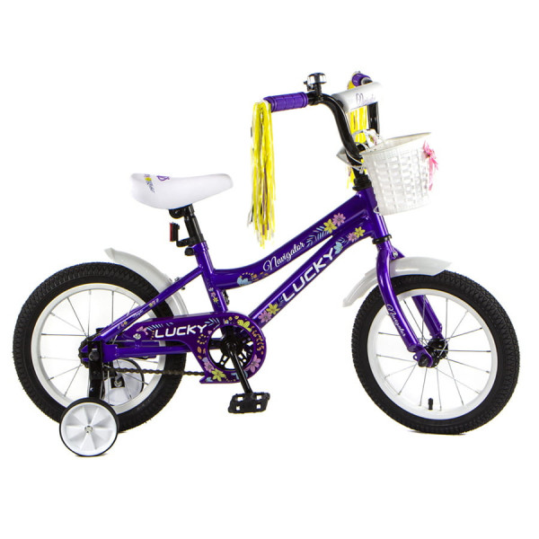 Детский велосипед хардтейл 14" Navigator LUCKY фиолетовый ВНМ14182