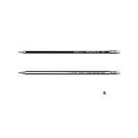 Чернографитный шестигранный карандаш с ластиком ErichKrause® MEGAPOLIS HB (в блистере по 3 шт.)
