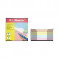 Бумага для заметок ErichKrause®, 90x90x50 мм, 4 цвета, в пластиковой подставке