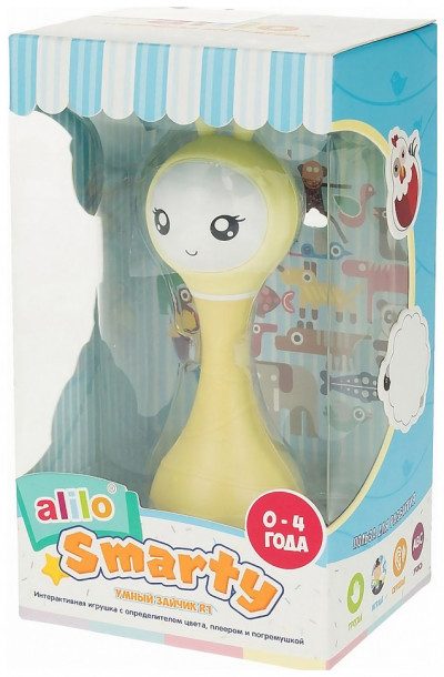 Интерактивная музыкальная игрушка Зайка alilo R1 желтый