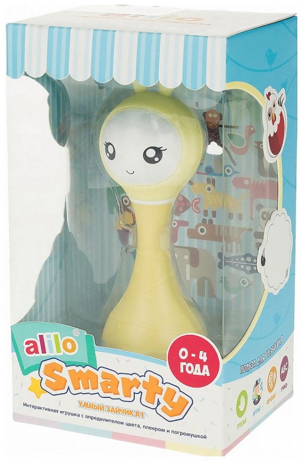 Интерактивная музыкальная игрушка Зайка alilo R1 желтый